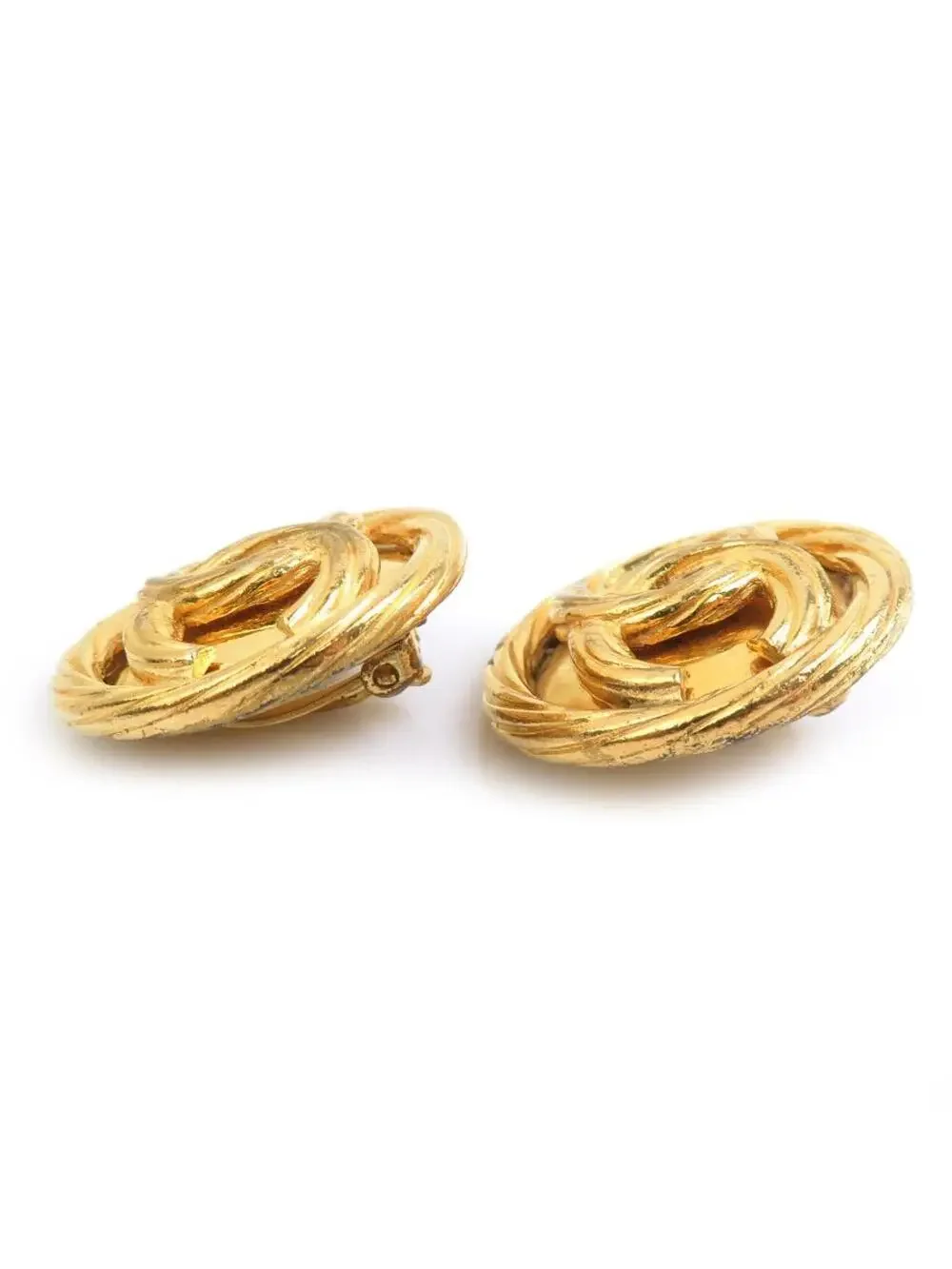 Auth Chanel Vintag Cc Logo Earrings #294131C26B